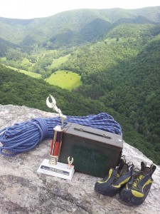 Here is the affirmation with the summit register on top of Seneca Rocks